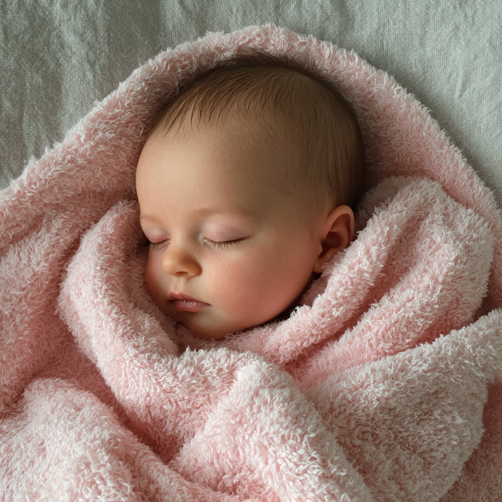 A sleeping baby girl | Source: Midjourney