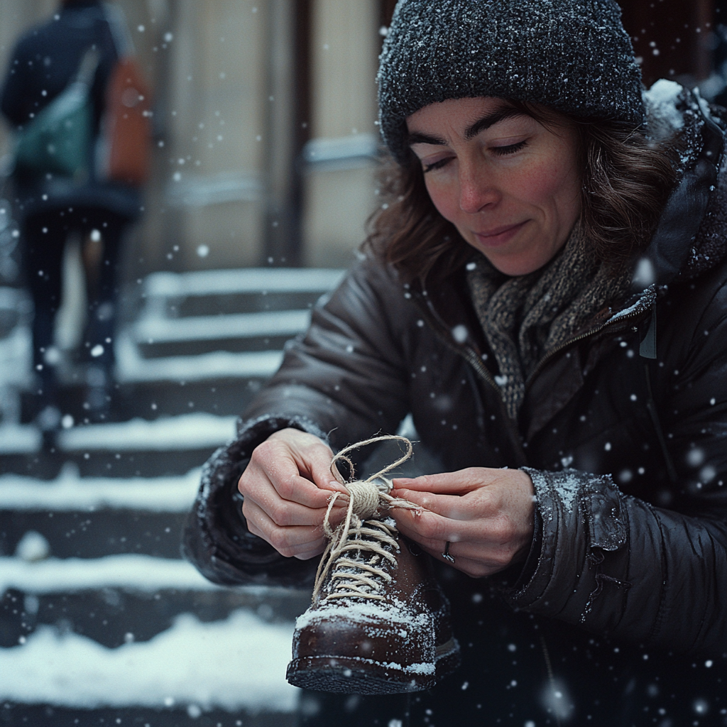 A woman untying knots | Source: Midjourney