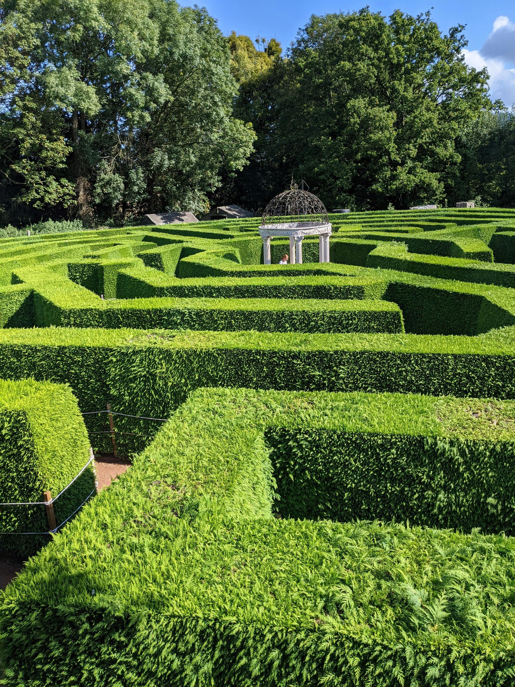 A large maze with a gazebo | Source: Unsplash