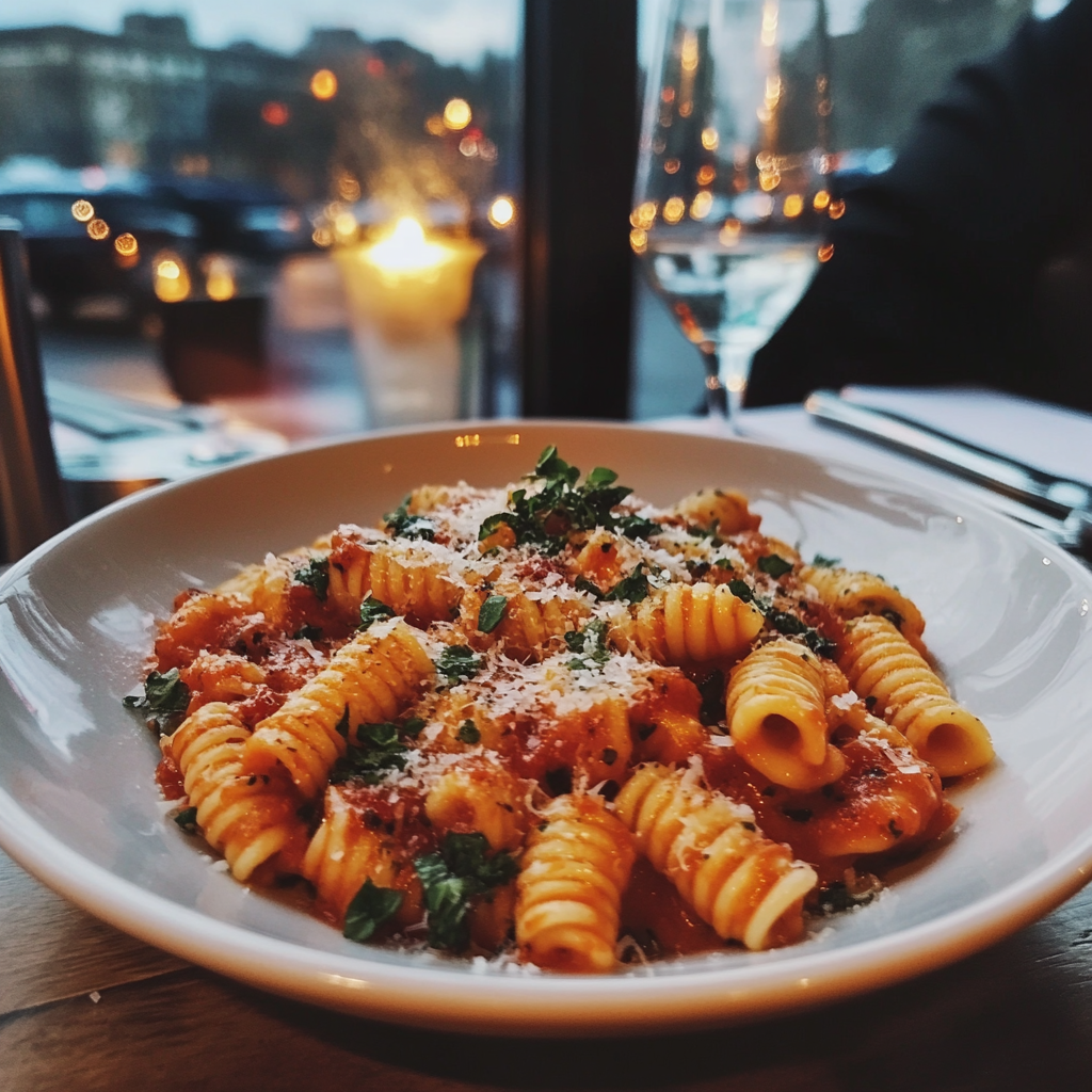 A plate of pasta | Source: Midjourney