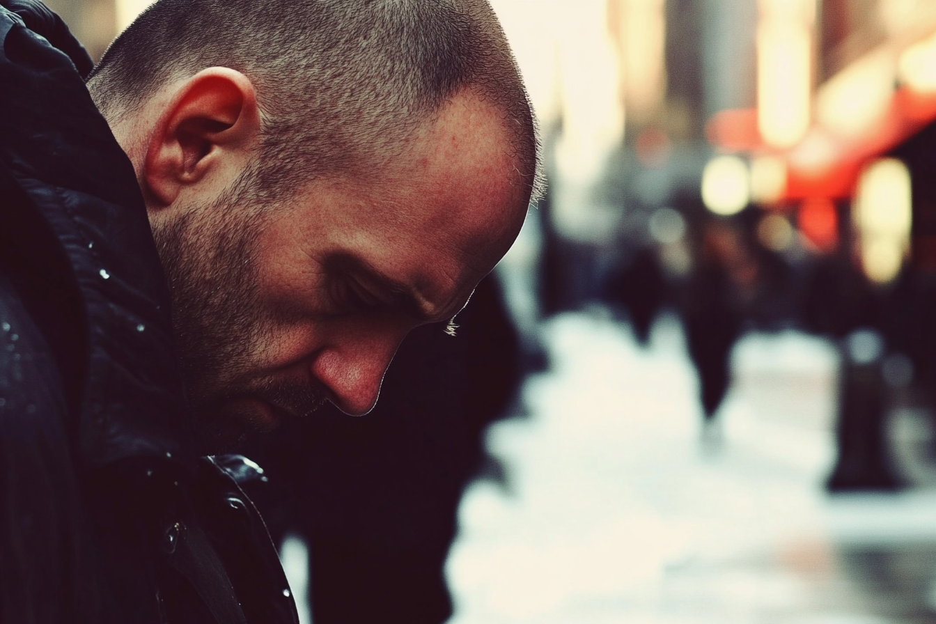 Un homme plongé dans ses pensées | Source : Midjourney