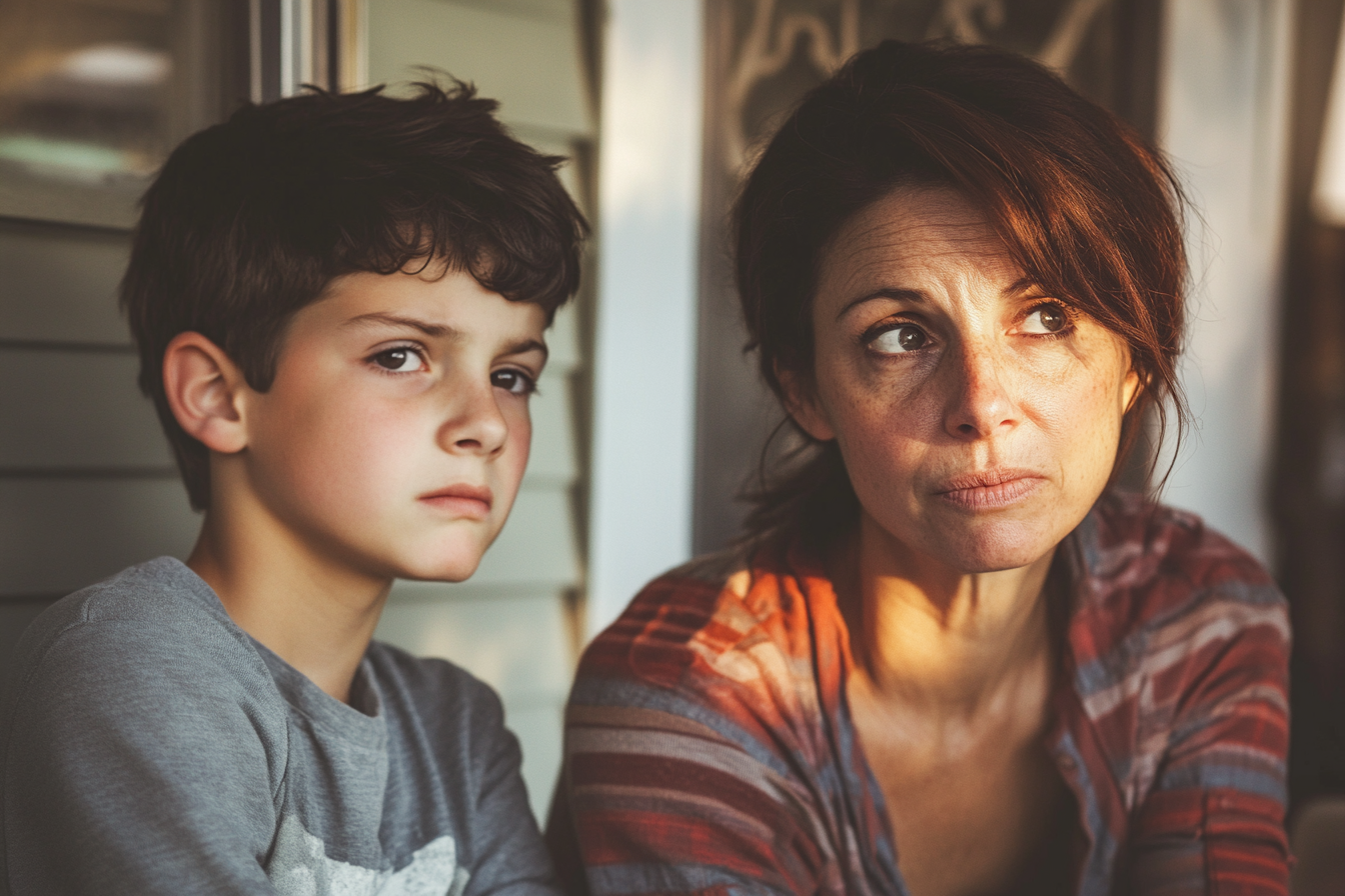 A woman sitting beside a teen boy | Source: Midjourney