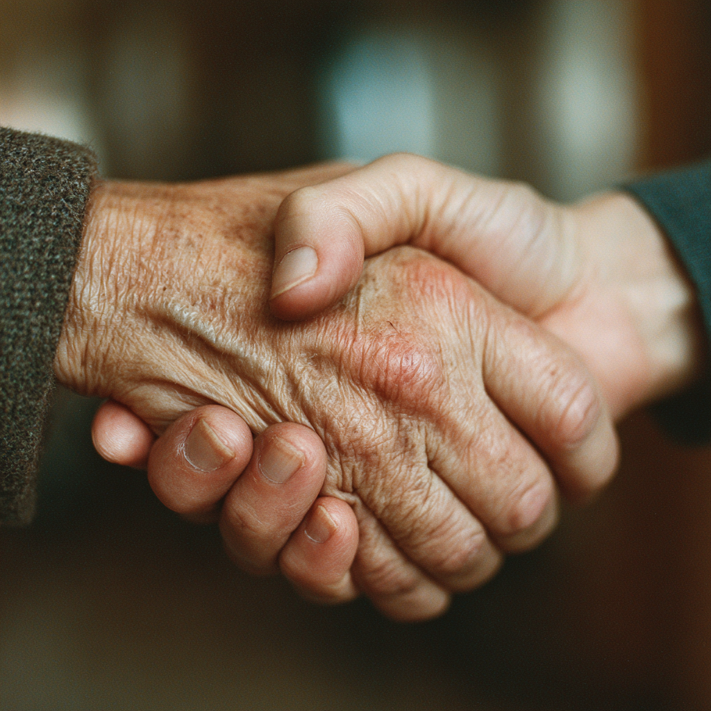 A close-up of two women shaking hands | Source: Midjourney