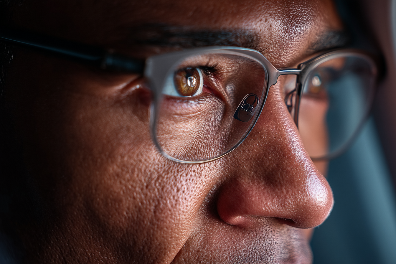 A close-up shot of a man's face | Source: Midjourney