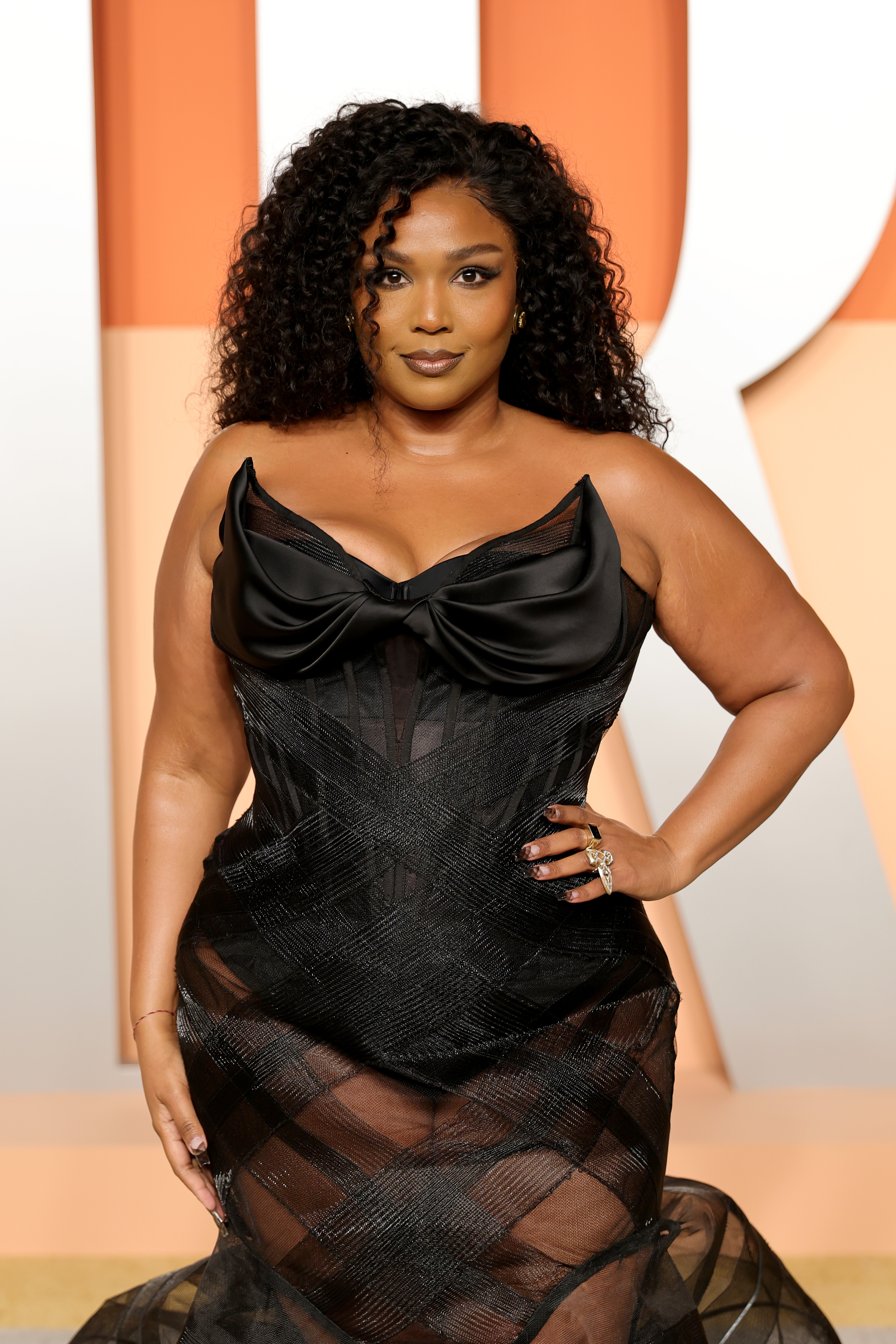 Lizzo attends the 2025 Vanity Fair Oscar Party Hosted By Radhika Jones at Wallis Annenberg Center for the Performing Arts on March 02, 2025 in Beverly Hills, California. | Source: Getty Images
