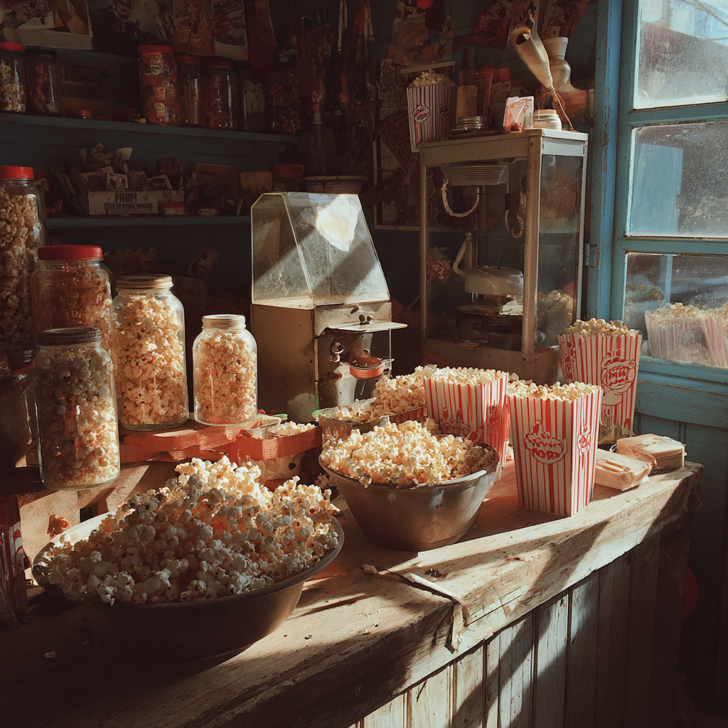 A kettle corn stall | Source: Midjourney