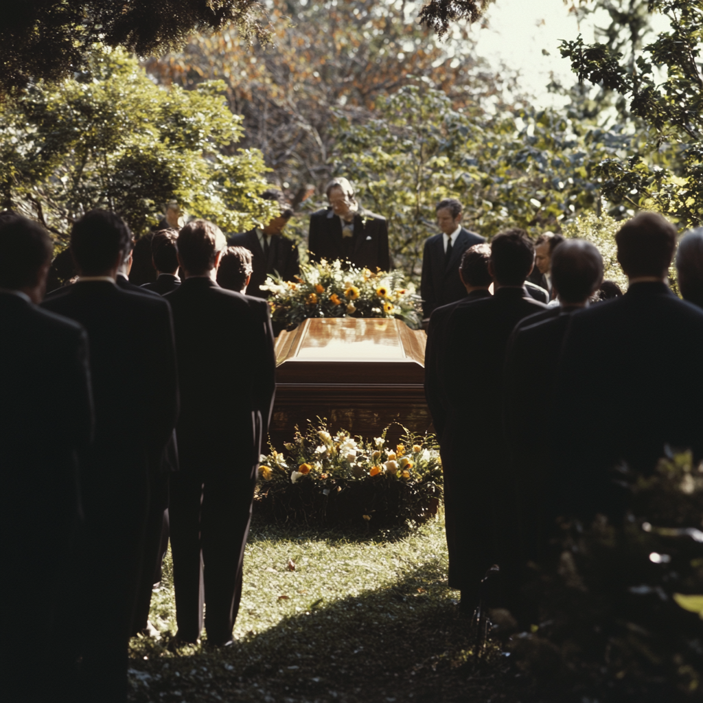 A funeral ceremony | Source: Midjourney