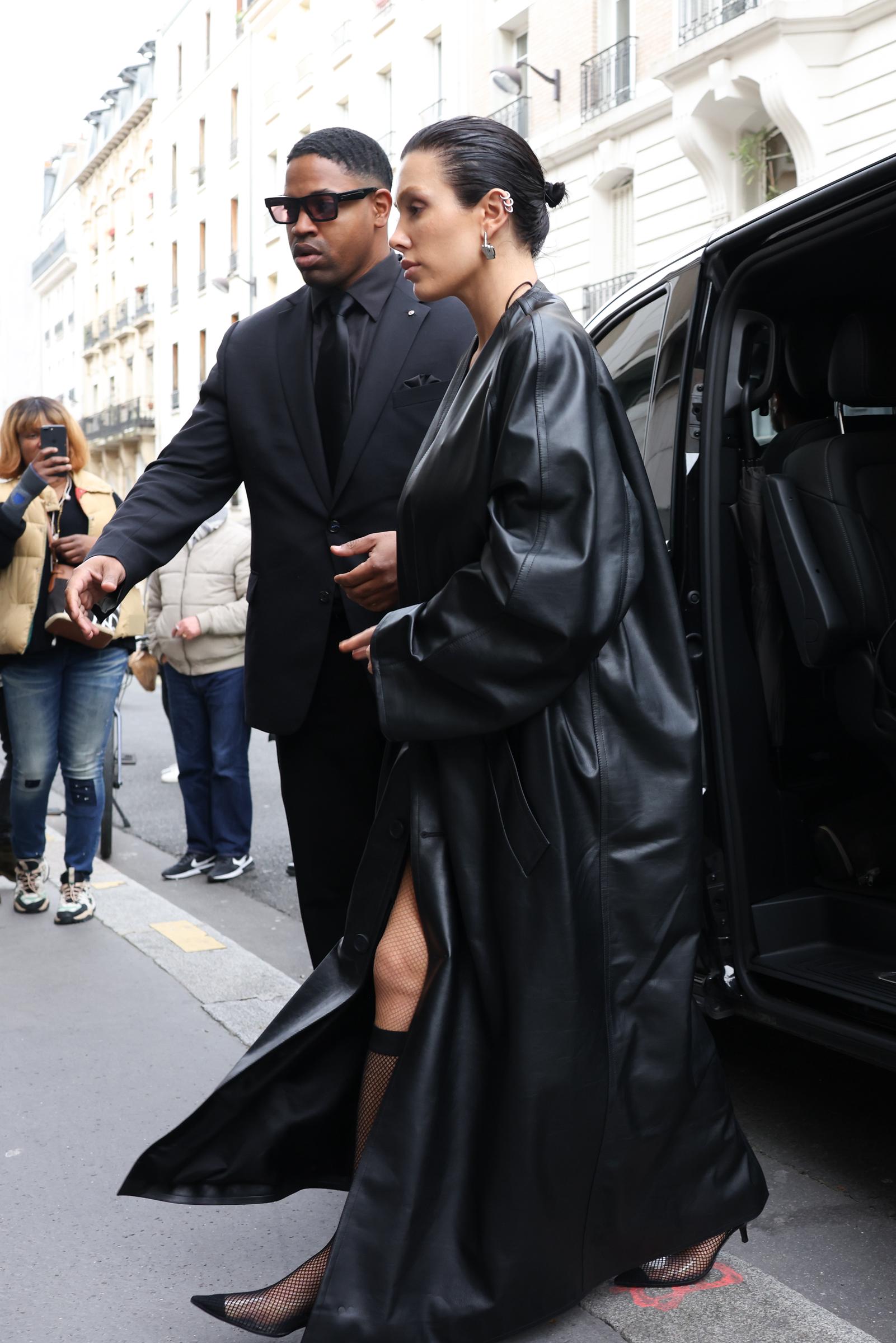 Bianca Censori seen exiting a vehicle on February 28, 2024, in Paris, France | Source: Getty Images