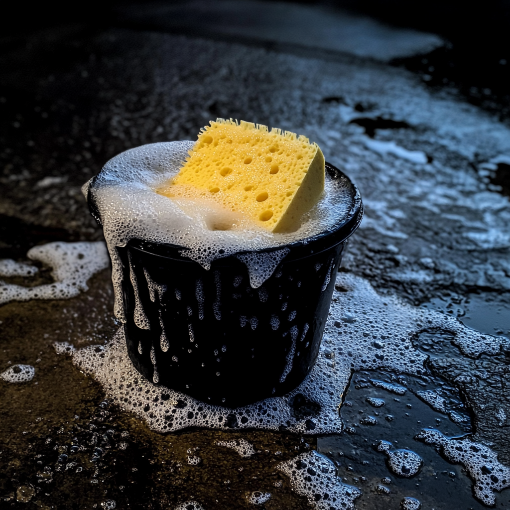 A sponge in a bucket | Source: Midjourney