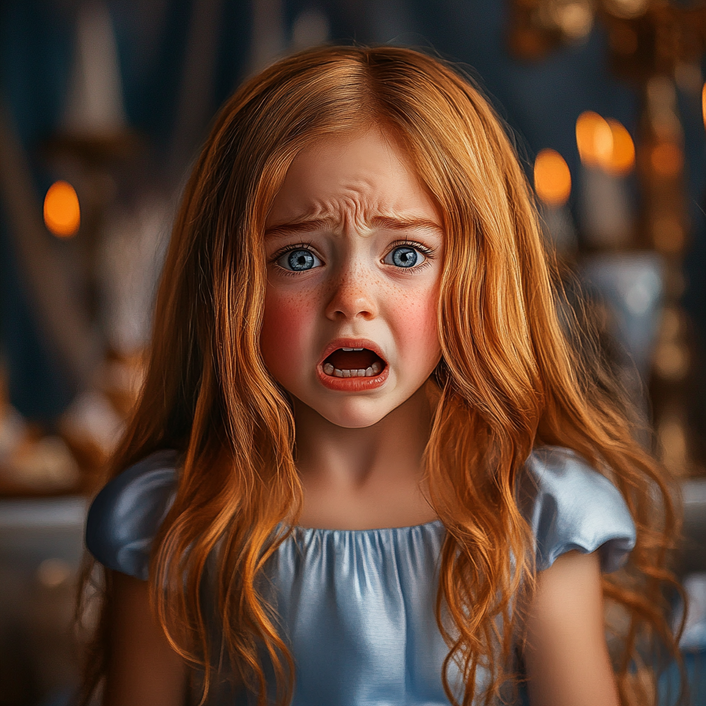 A distressed little girl | Source: Midjourney