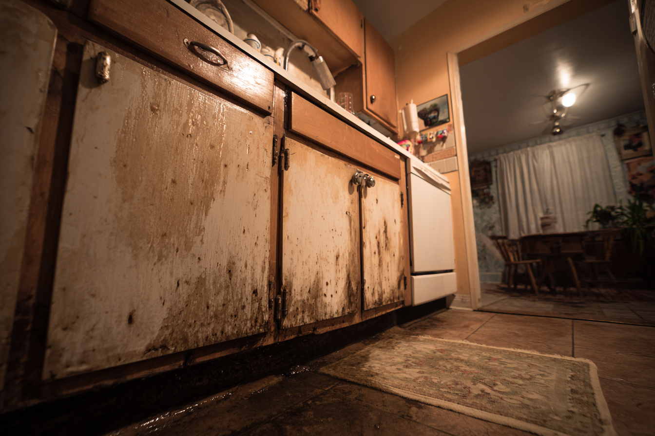 A damaged kitchen | Source: Midjourney