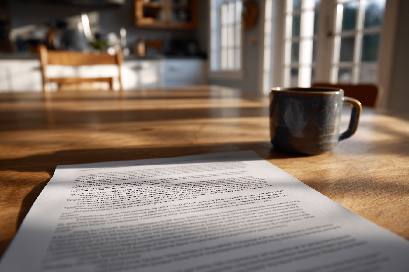 A paper on a table | Source: Midjourney