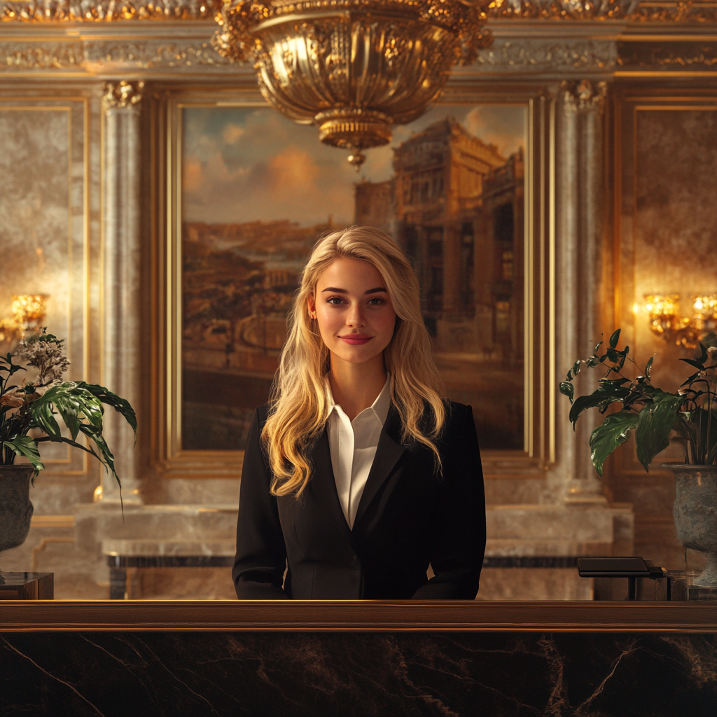 A hotel manager at the front desk | Source: Pexels