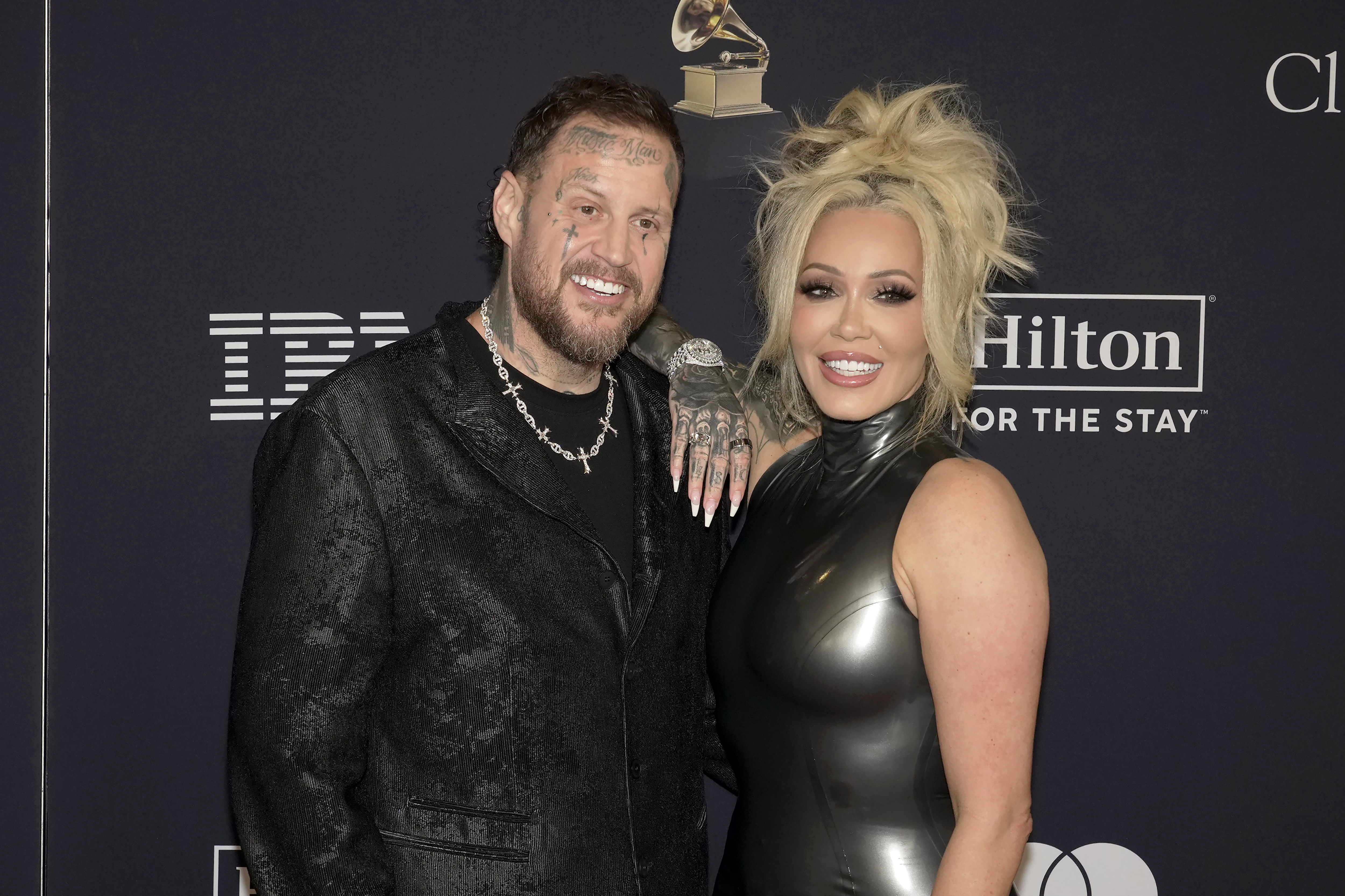 Jelly Roll and Bunnie Xo attend the 68th GRAMMY Awards Pre-GRAMMY Gala & GRAMMY Salute to Industry Icons Honoring Avery Lipman and Monte Lipman at The Beverly Hilton on January 31, 2026 in Beverly Hills, California. | Source: Getty Images
