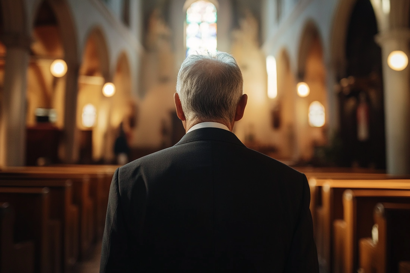 A man in a chapel | Source: Midjourney