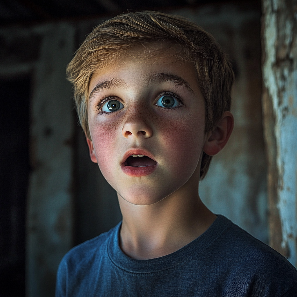 A shocked boy | Source: Midjourney