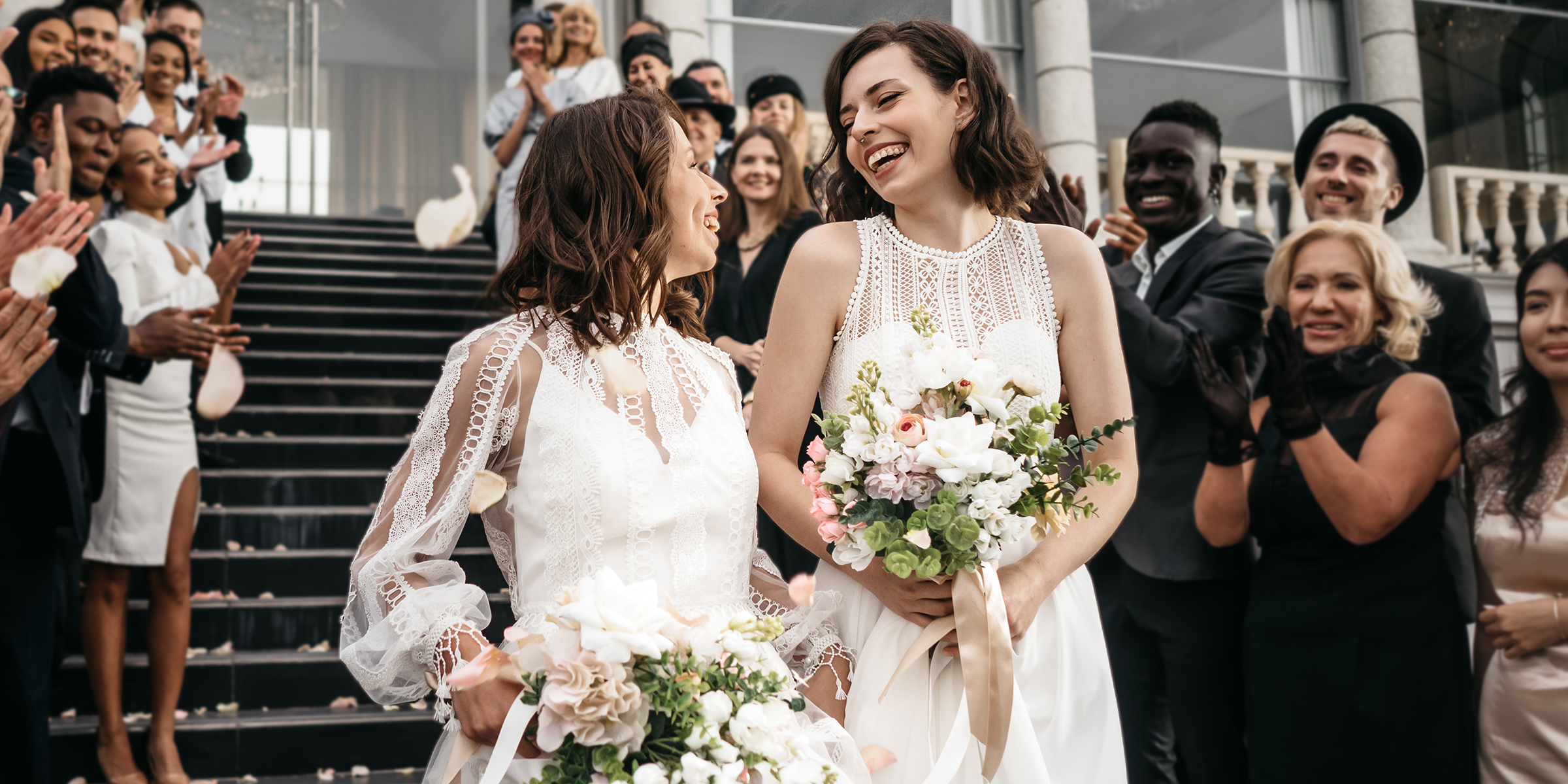 Brides at their wedding | Source: Shutterstock