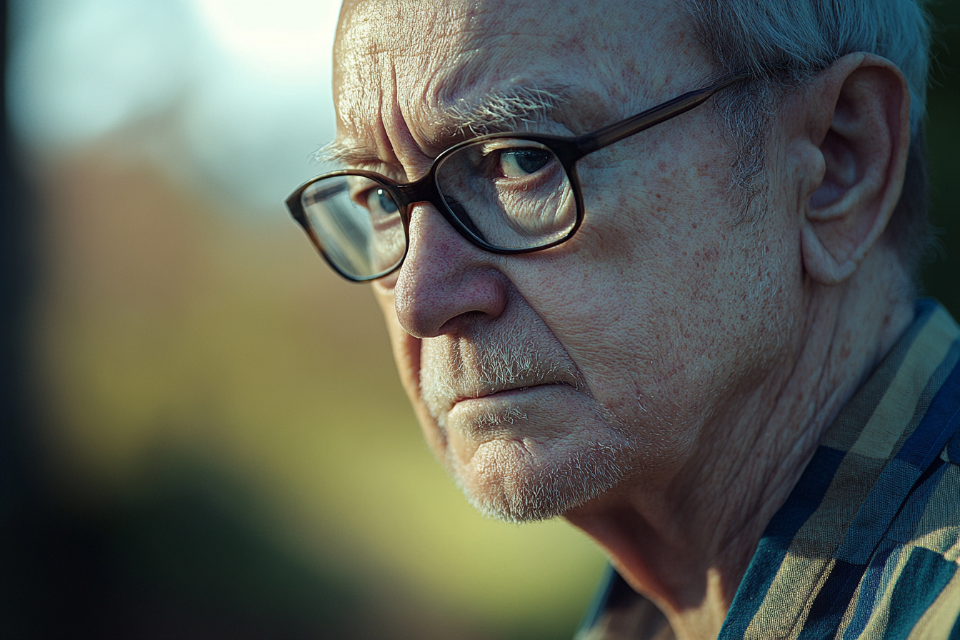 A close-up shot of an older man's face | Source: Midjourney