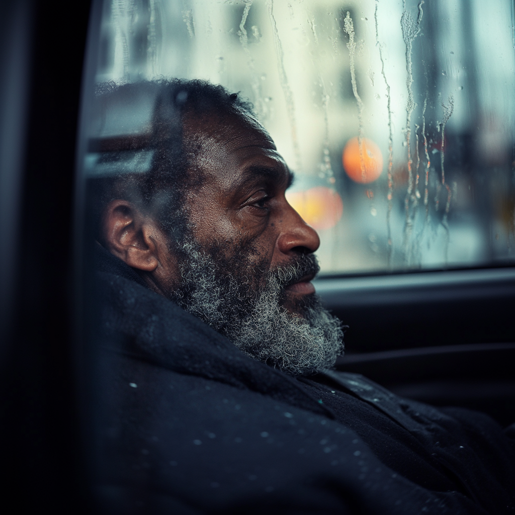 A serious man in a car | Source: Midjourney