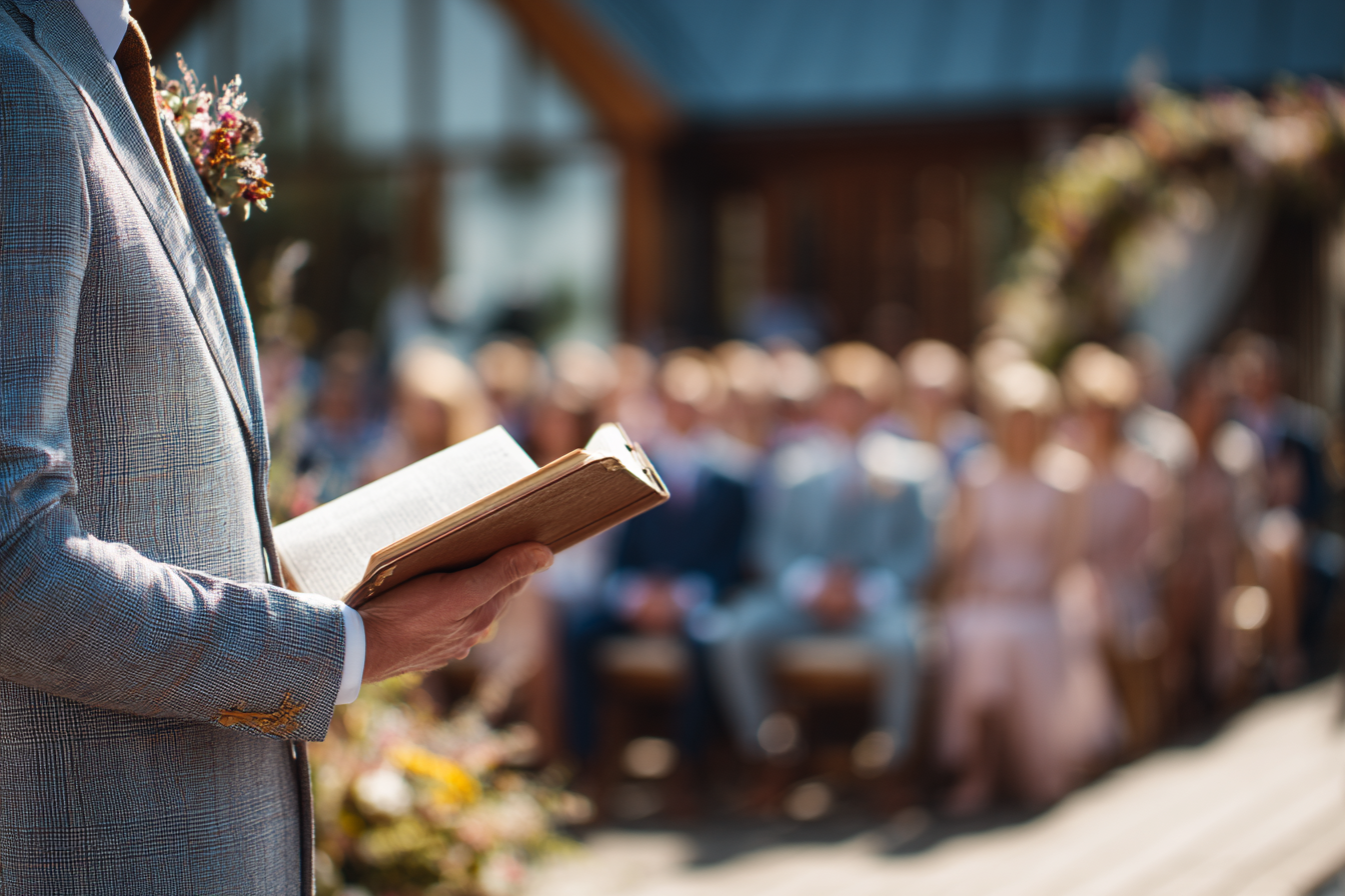 A wedding officiant | Source: Midjourney