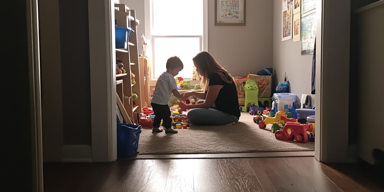 Nanny with kid. | Source: Midjourney