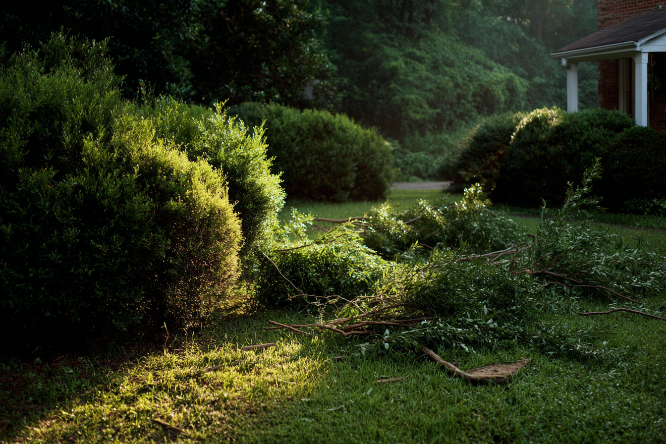 Bushes in a front yard | Source: Midjourney