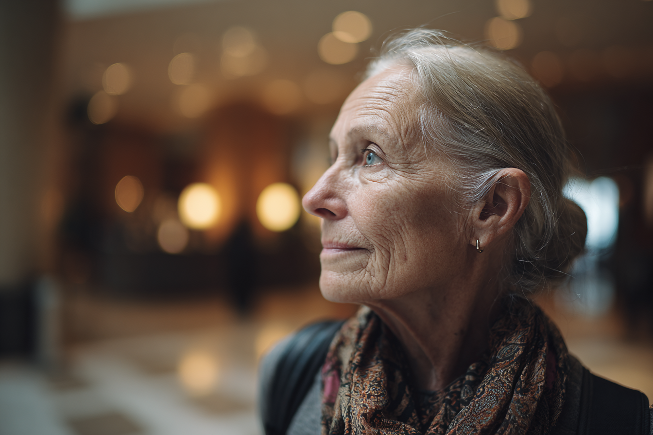 An older woman smiling | Source: Midjourney