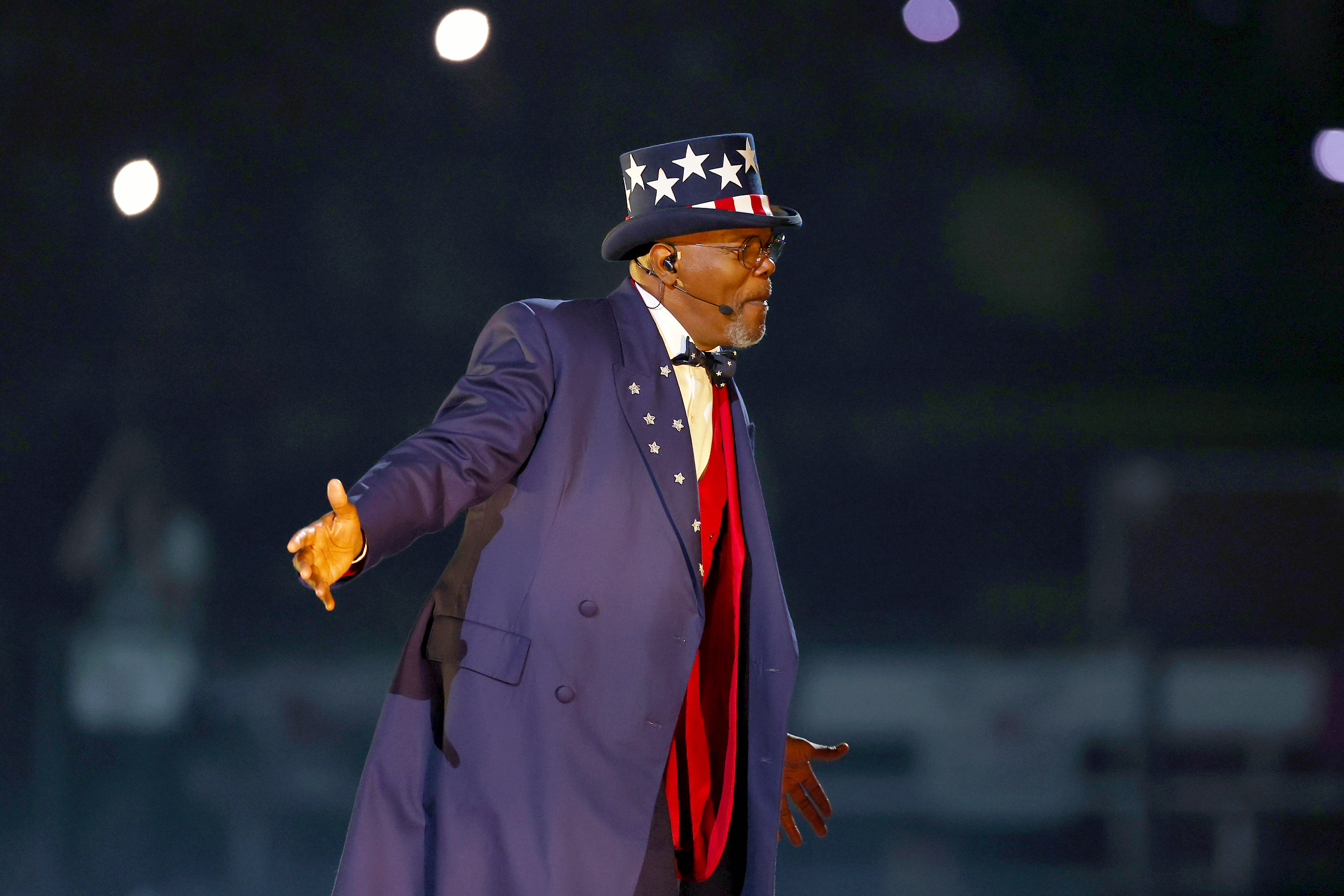 Samuel L. Jackson pictured at the Apple Music Super Bowl LIX Halftime Show on February 9, 2025, in New Orleans, Louisiana. | Source: Getty Images