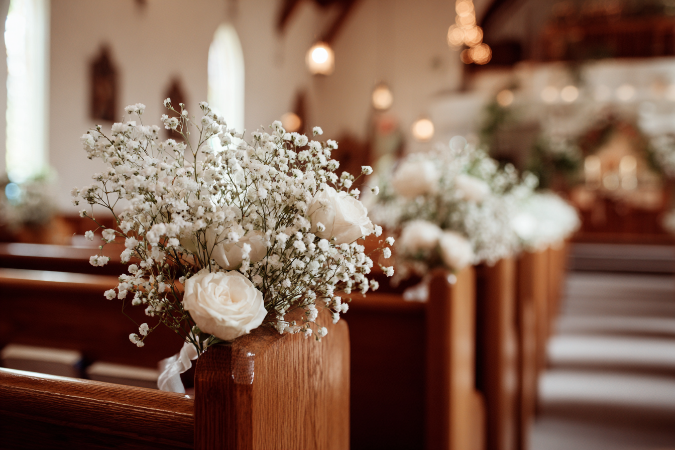 Floral decorations in a church | Source: Midjourney