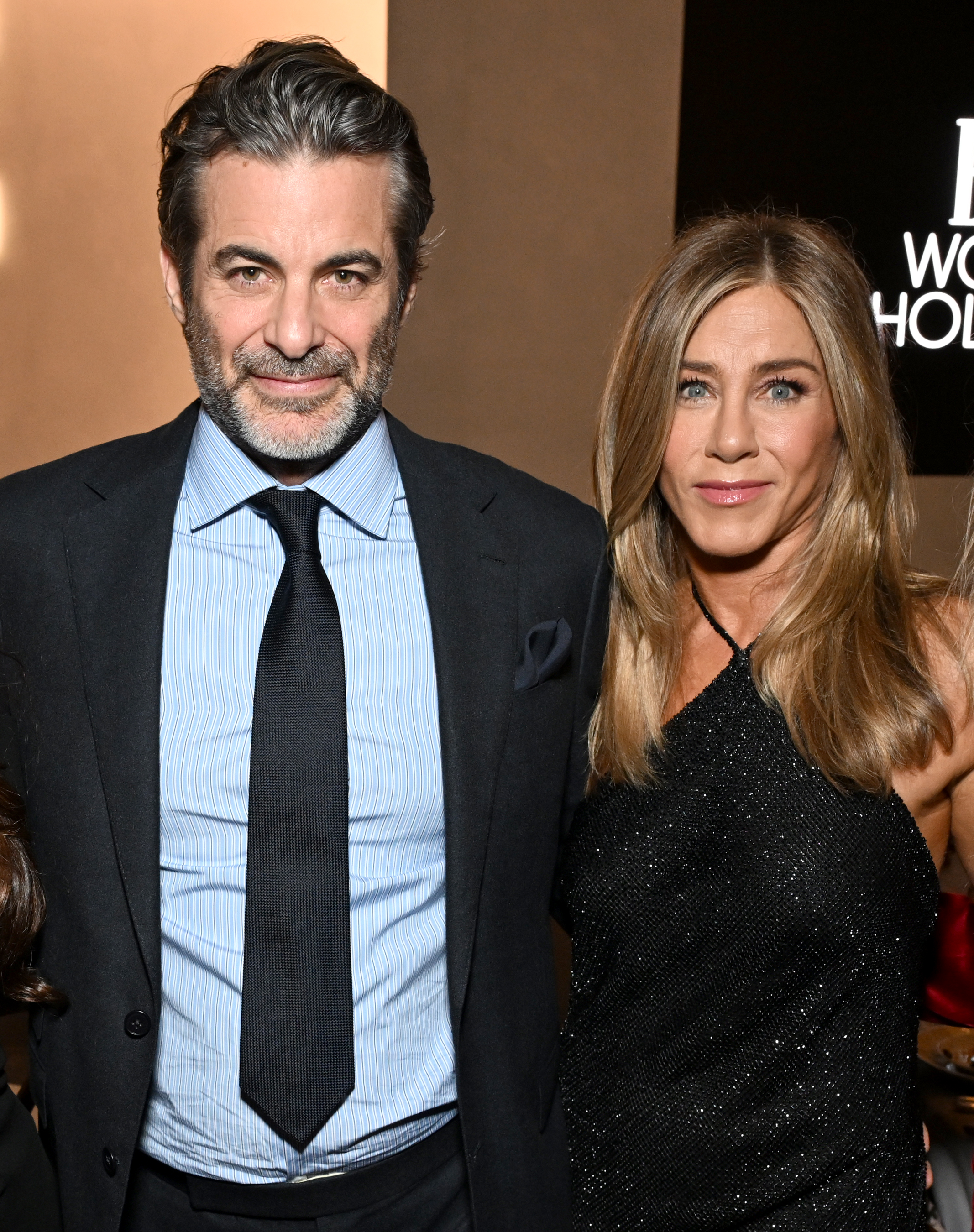 Jim Curtis and Jennifer Aniston attend ELLE's 2025 Women in Hollywood Celebration on November 17, 2025 in Los Angeles, California | Source: Getty Images