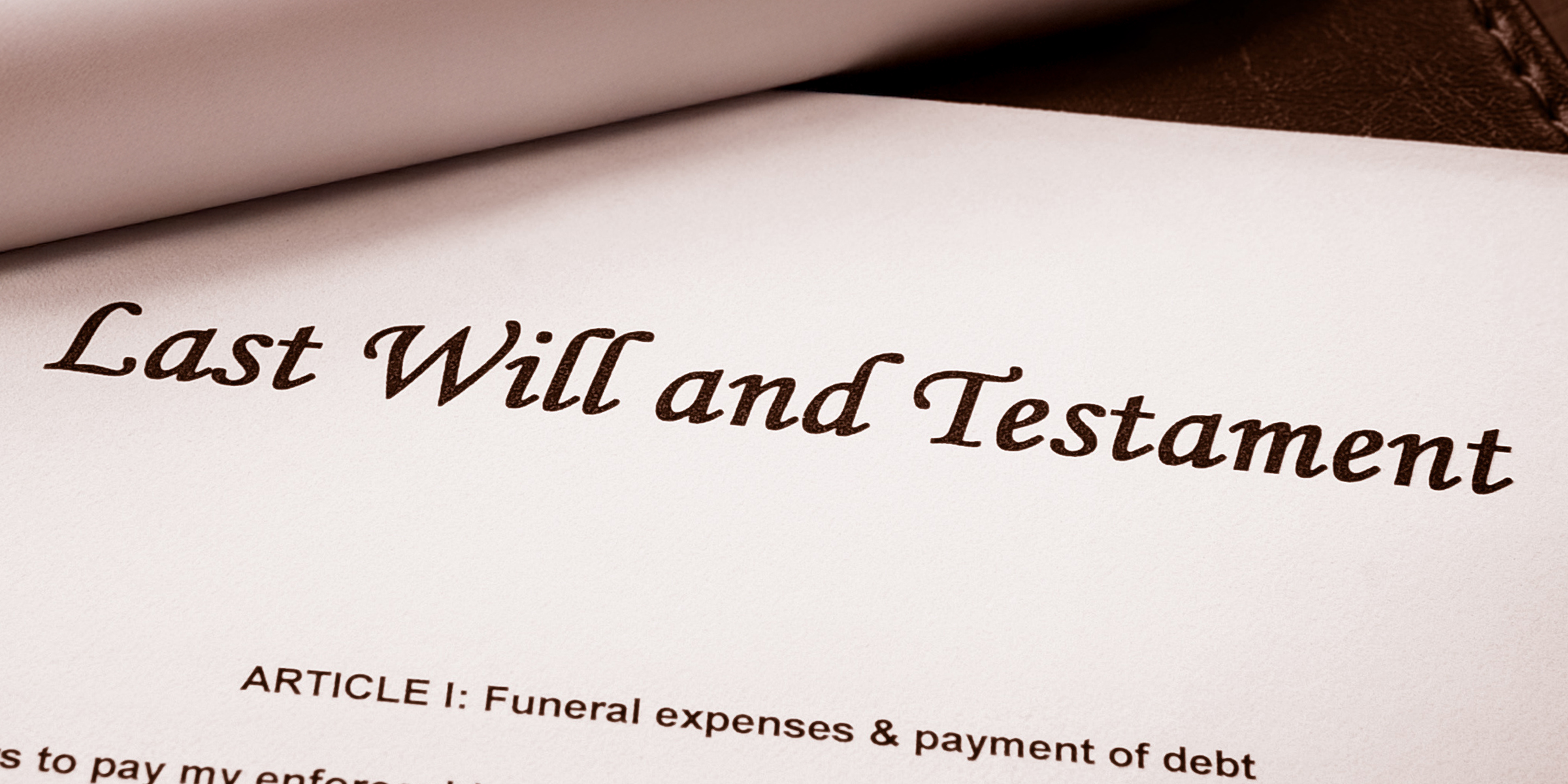 A last will and testament document | Source: Shutterstock