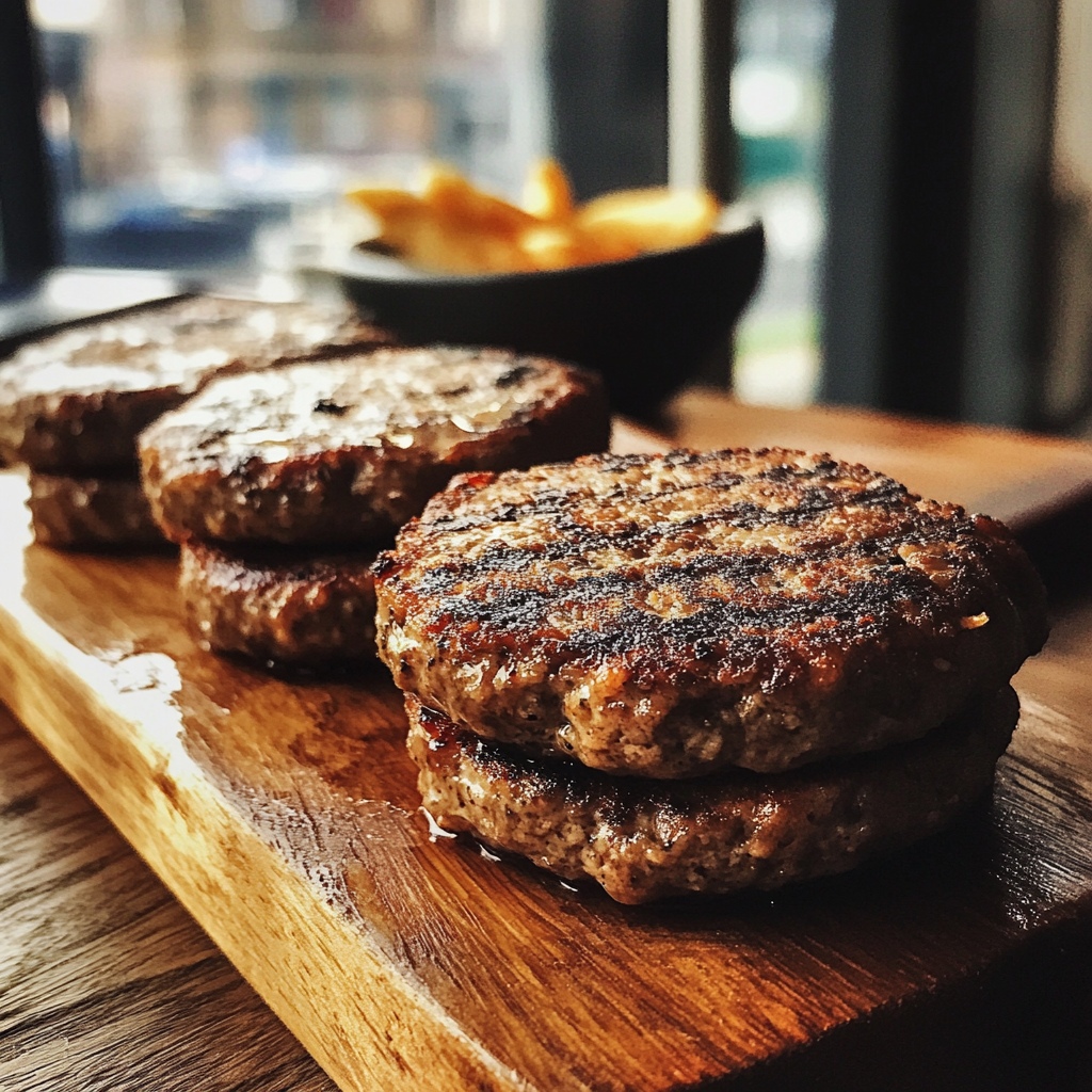 Homemade burger patties | Source: Midjourney