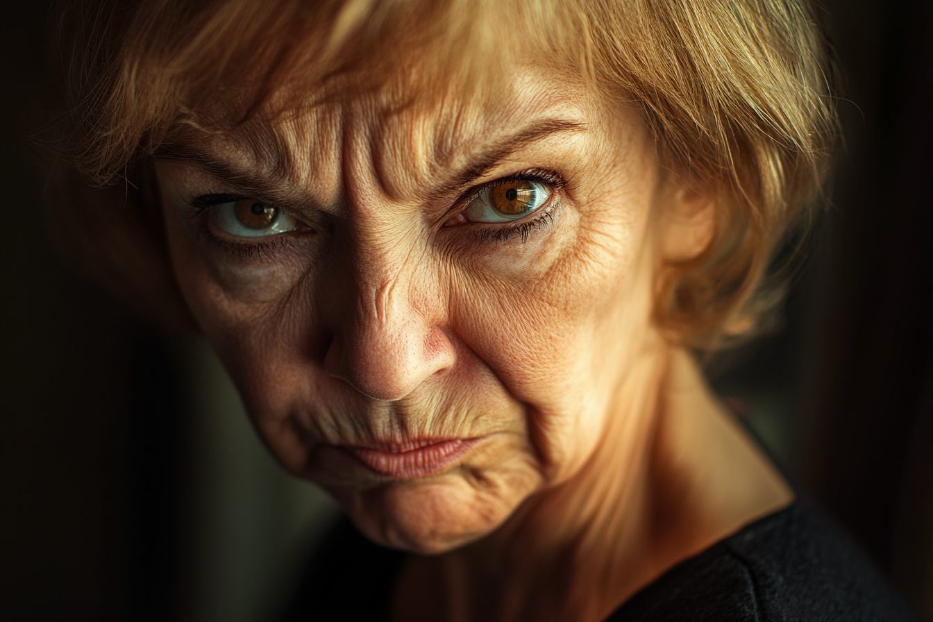 An annoyed senior woman | Source: Midjourney