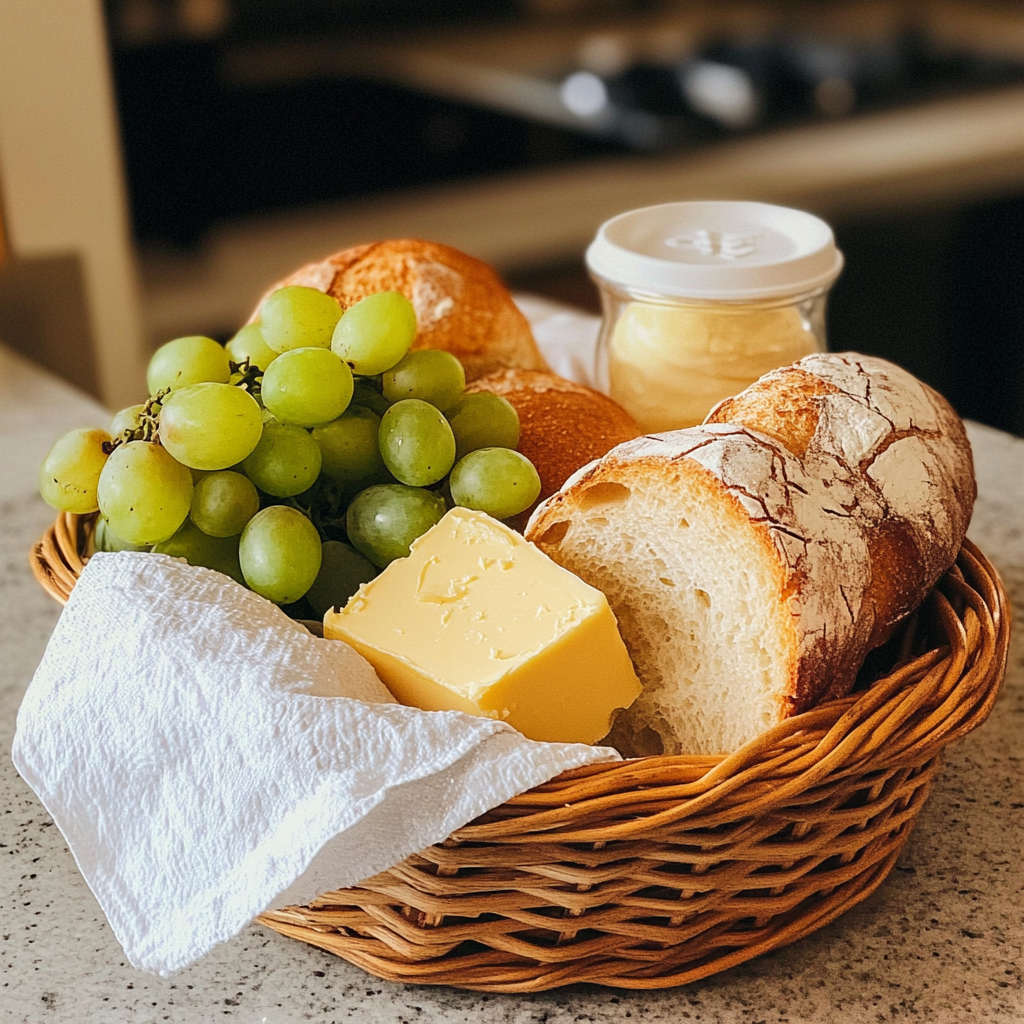 Food in a basket | Source: Midjourney