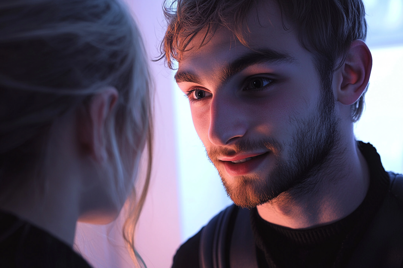 A couple having a conversation | Source: Midjourney