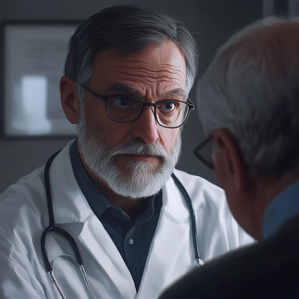 A doctor talking to a man | Source: Midjourney