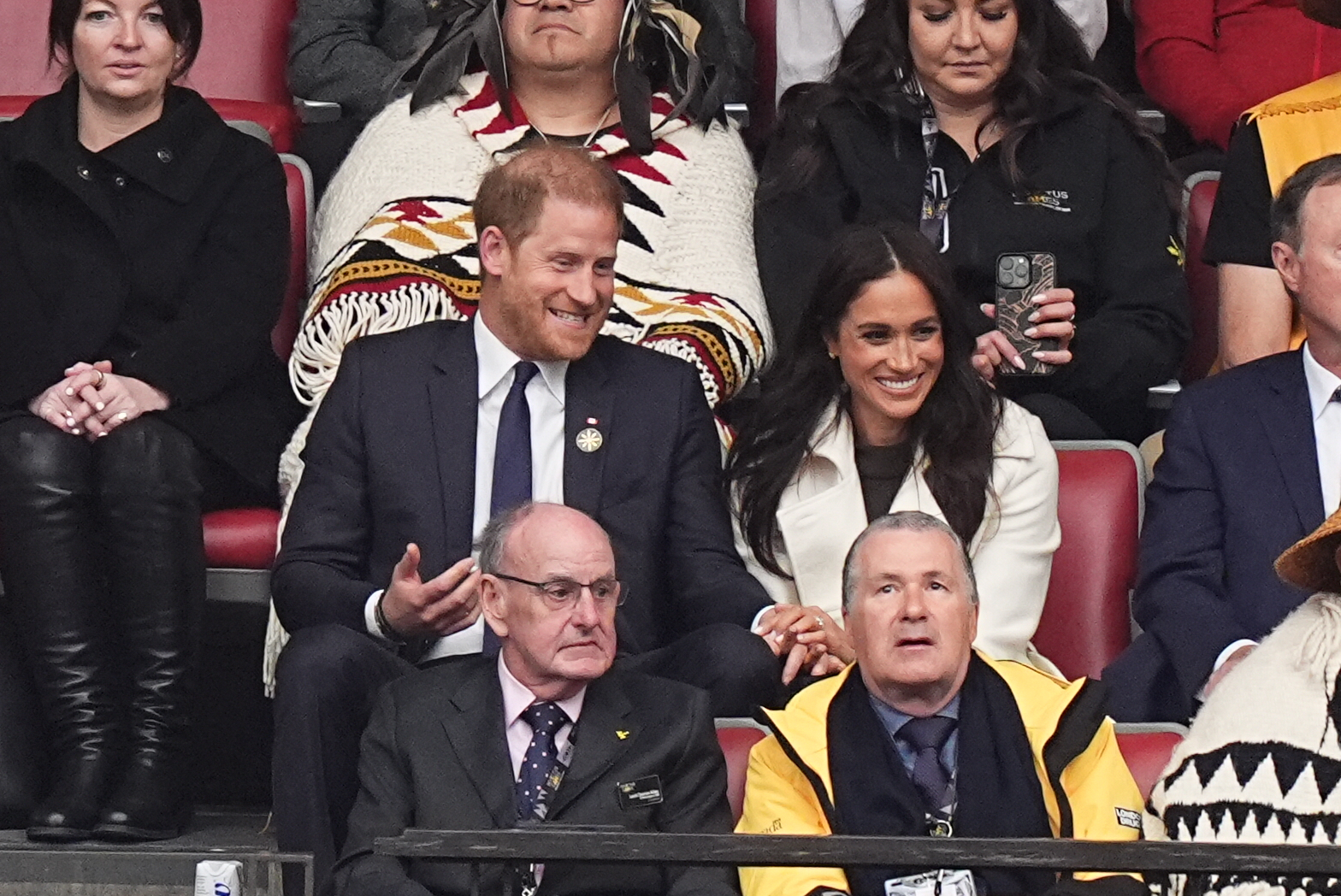 The Duke and Duchess of Sussex during the opening ceremony of the 2025 Invictus Games at BC Place on February 8 in Vancouver, British Columbia, Canada. | Source: Getty Images