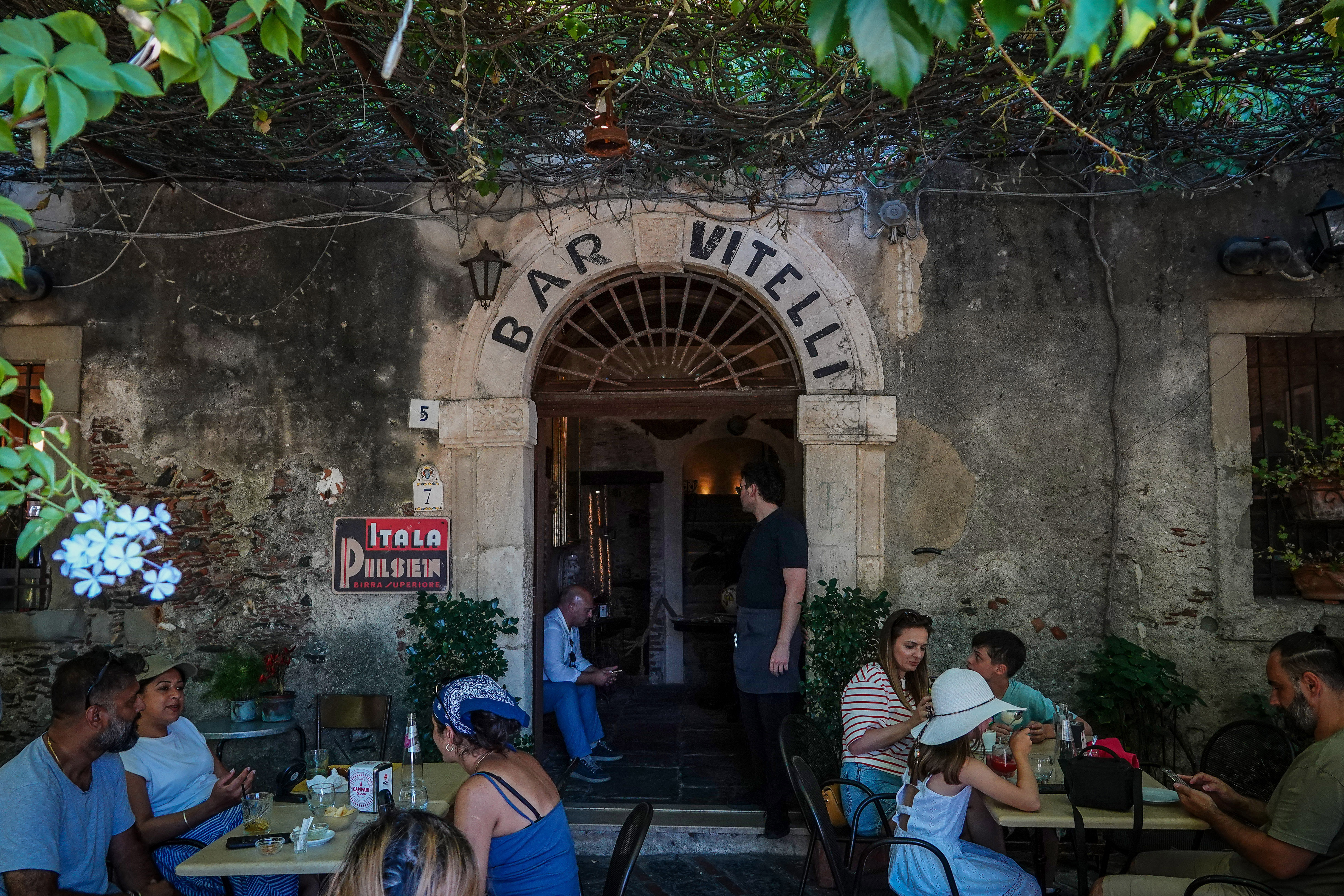Bar Vitelli, made famous when it was used as a location for the town of Corleone, Sicily, in the iconic 1972 film "The Godfather" | Source: Getty Images