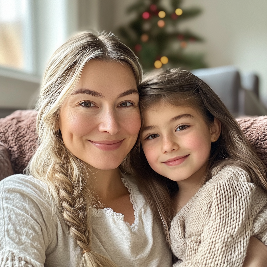 A smiling woman and child | Source: Midjourney