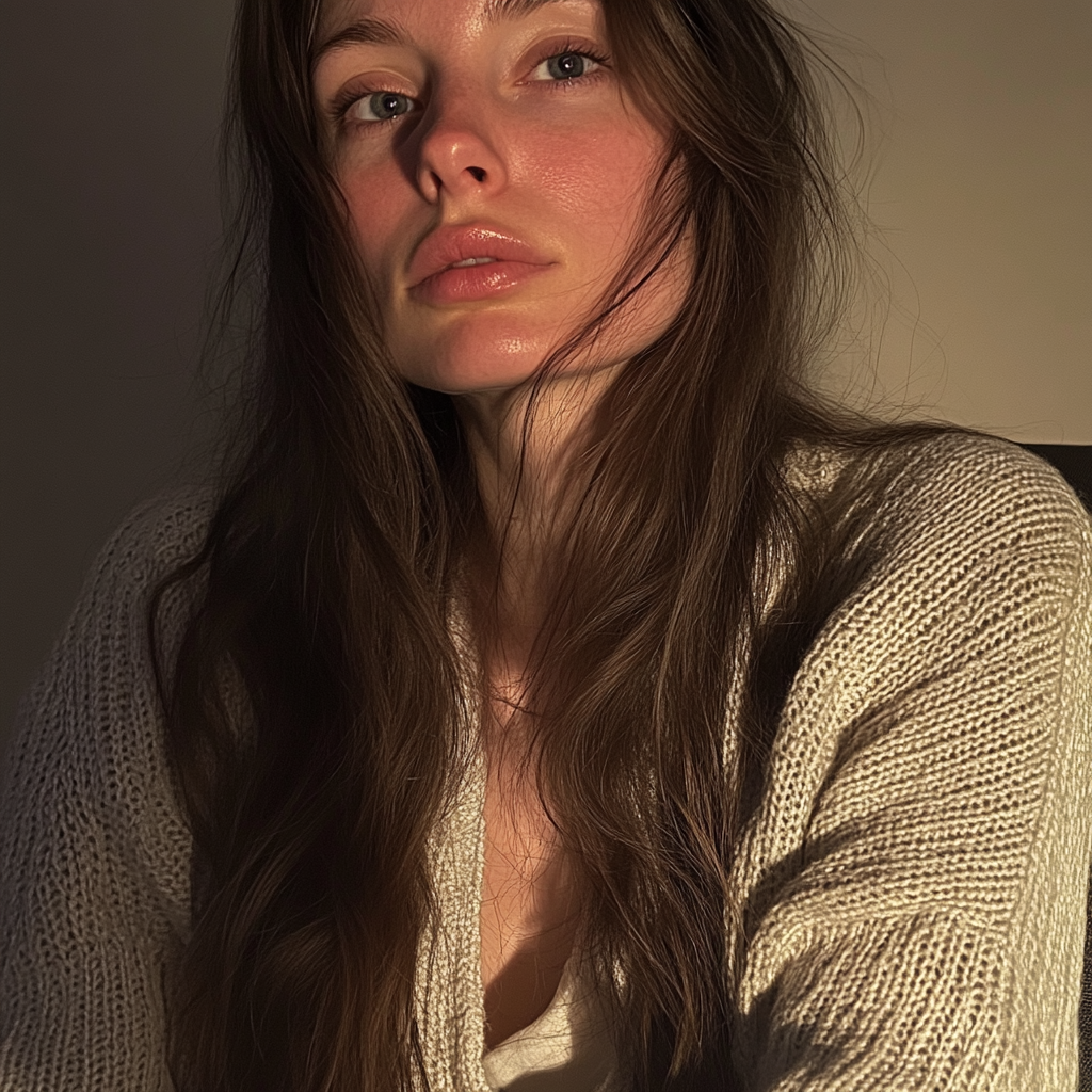 A close up of a pensive woman | Source: Midjourney