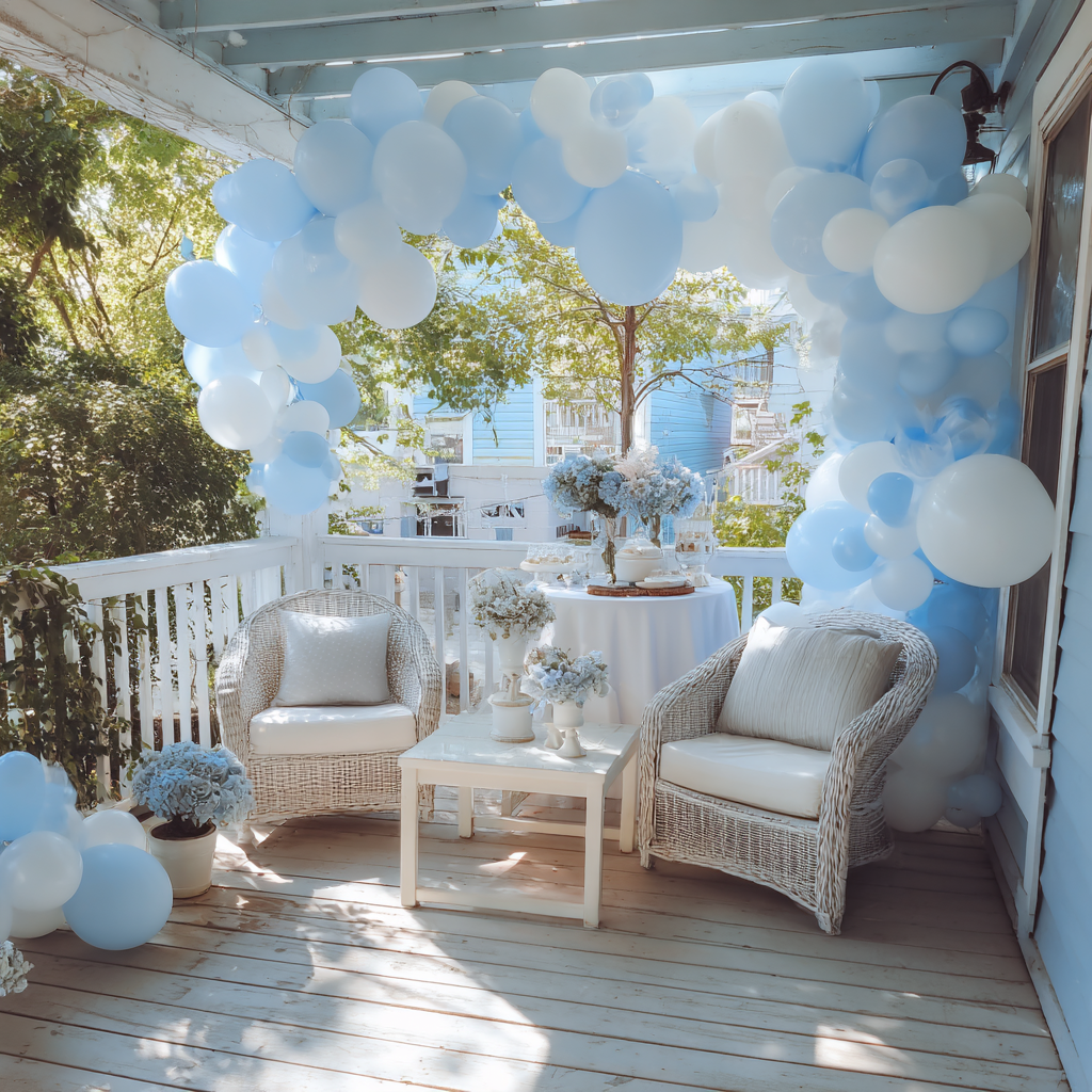 Decorations at a baby shower | Source: Midjourney