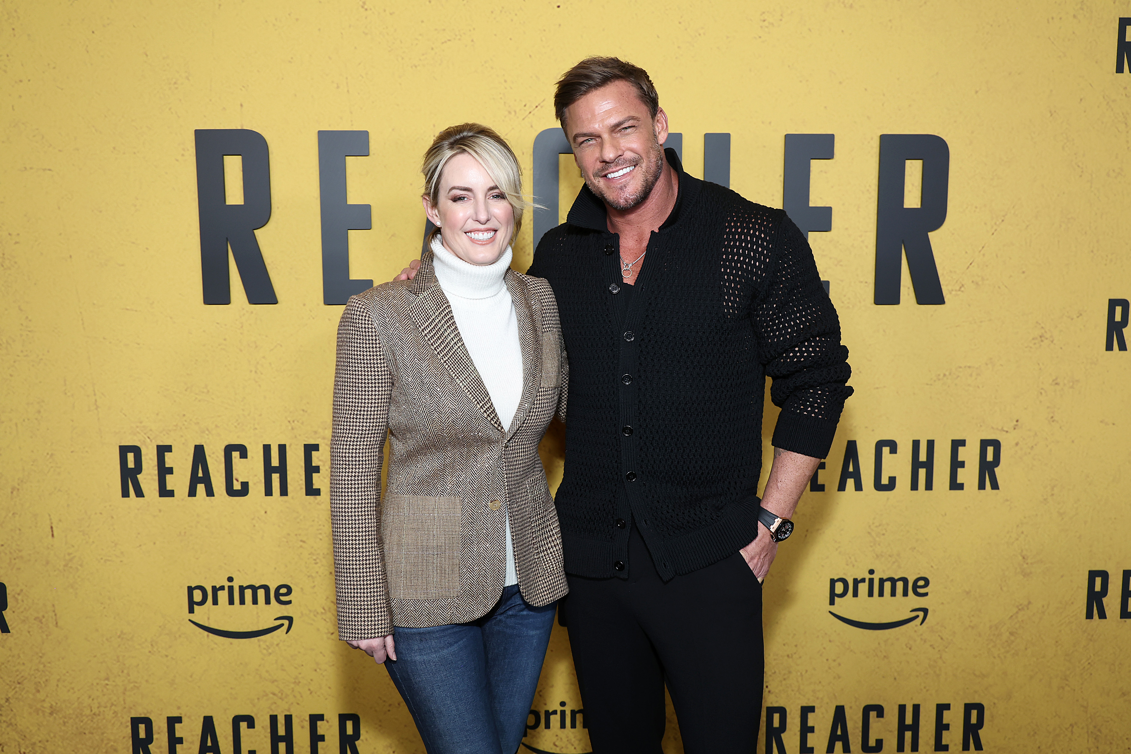 Catherine Ritchson and Alan Ritchson attend the red carpet and fan screening for Prime Video's "Reacher" Season Two at Culver Theater on December 13, 2023 in Culver City, California. | Source: Getty Images