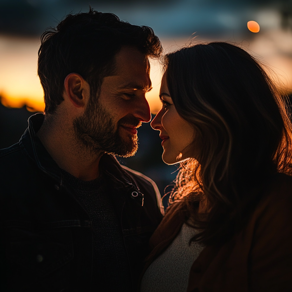 A happy couple gazing lovingly into each other's eyes | Source: Midjourney