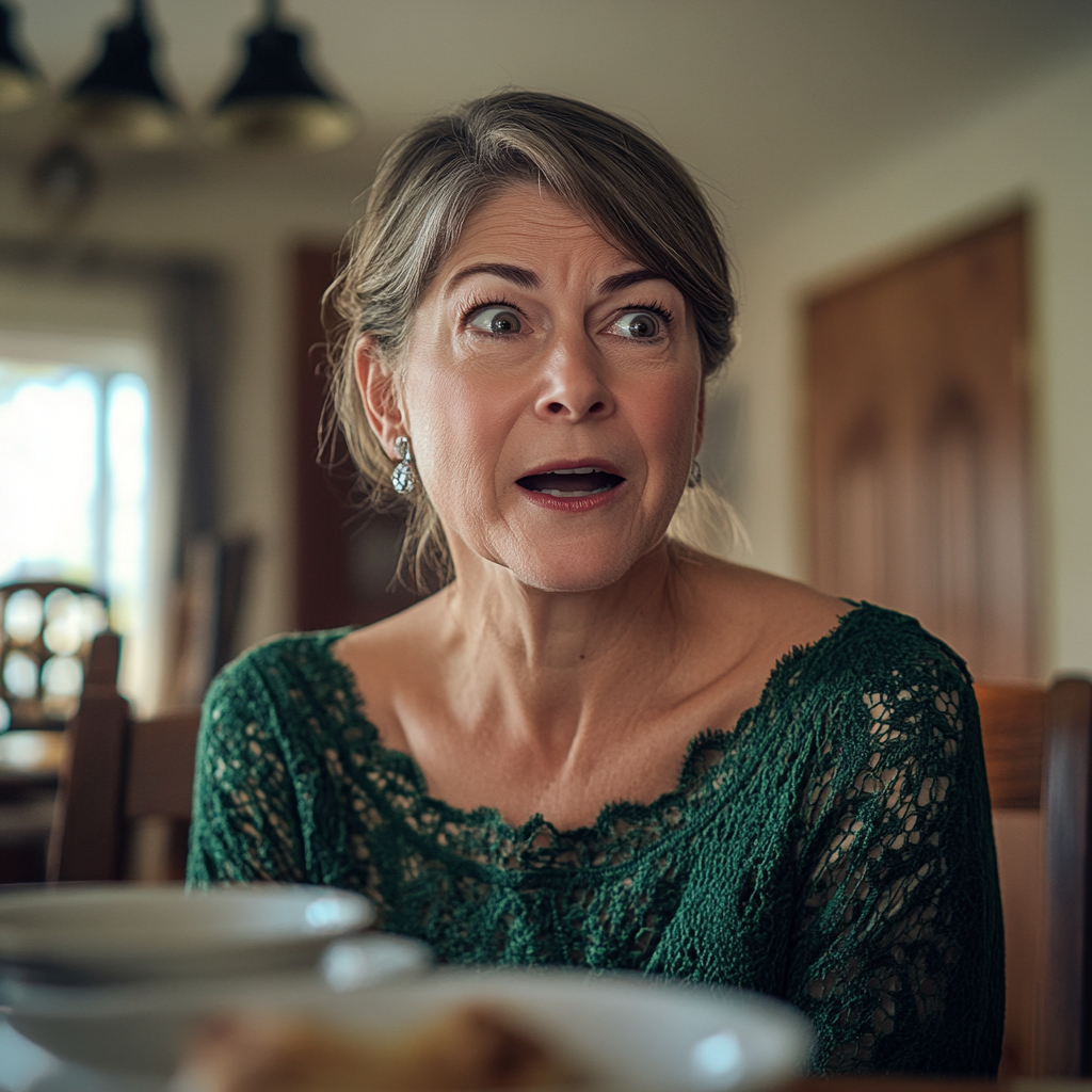 A shocked middle-aged woman | Source: Midjourney