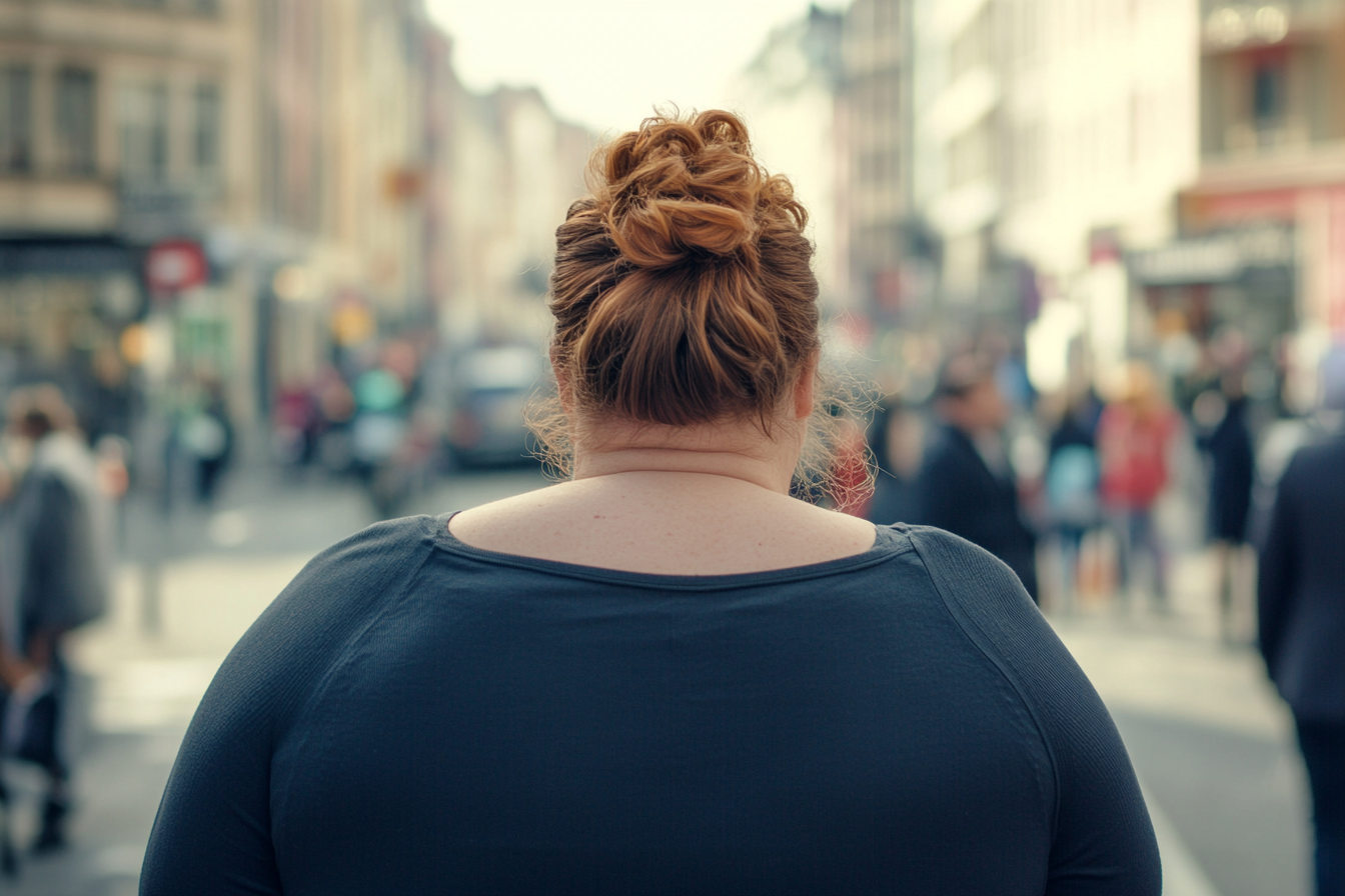 A woman standing on a street | Source: Midjourney