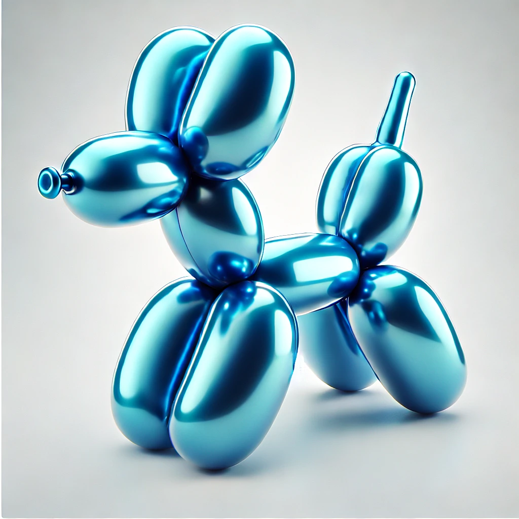 A blue balloon dog | Source: DALL-E