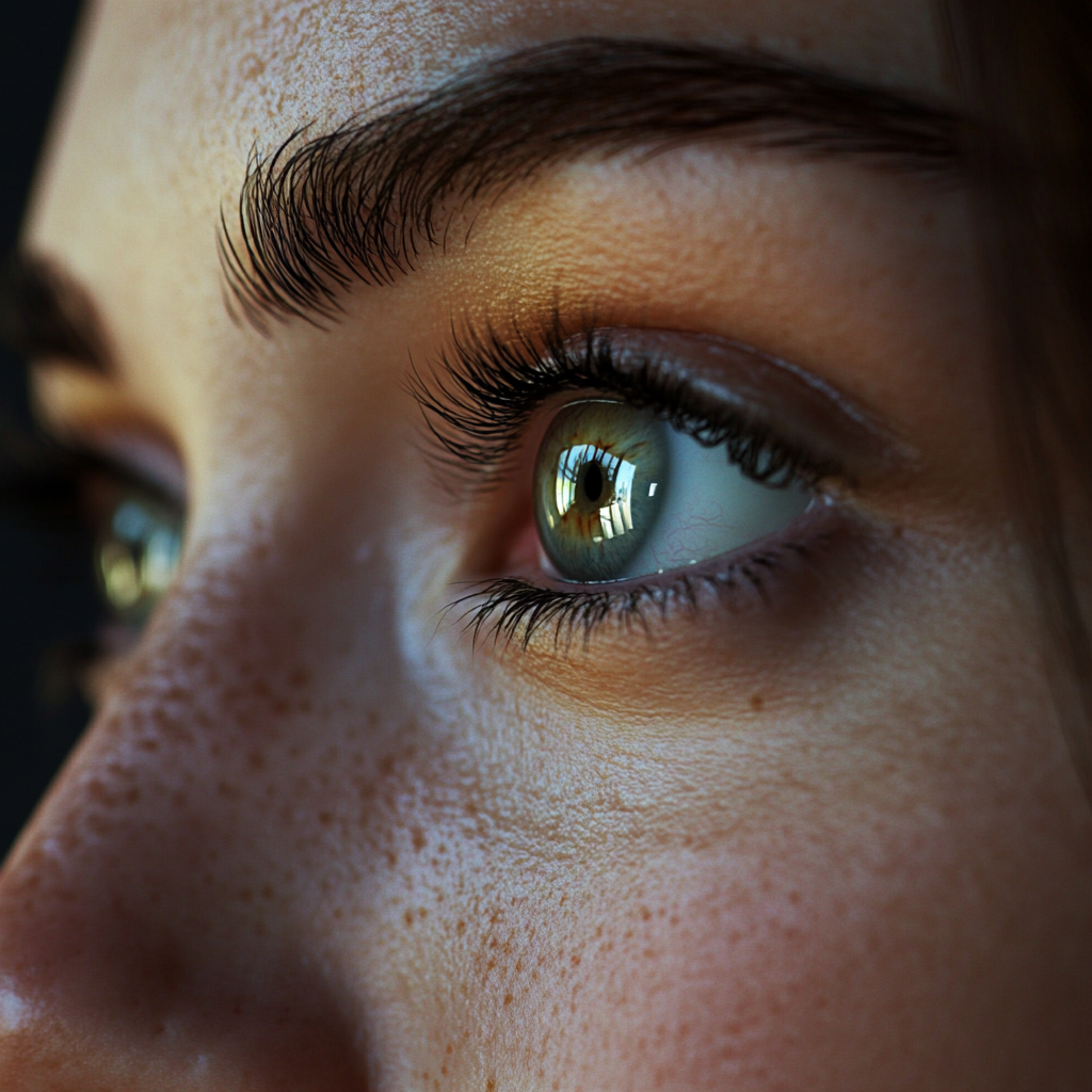 A close-up shot of a woman's face | Source: Midjourney