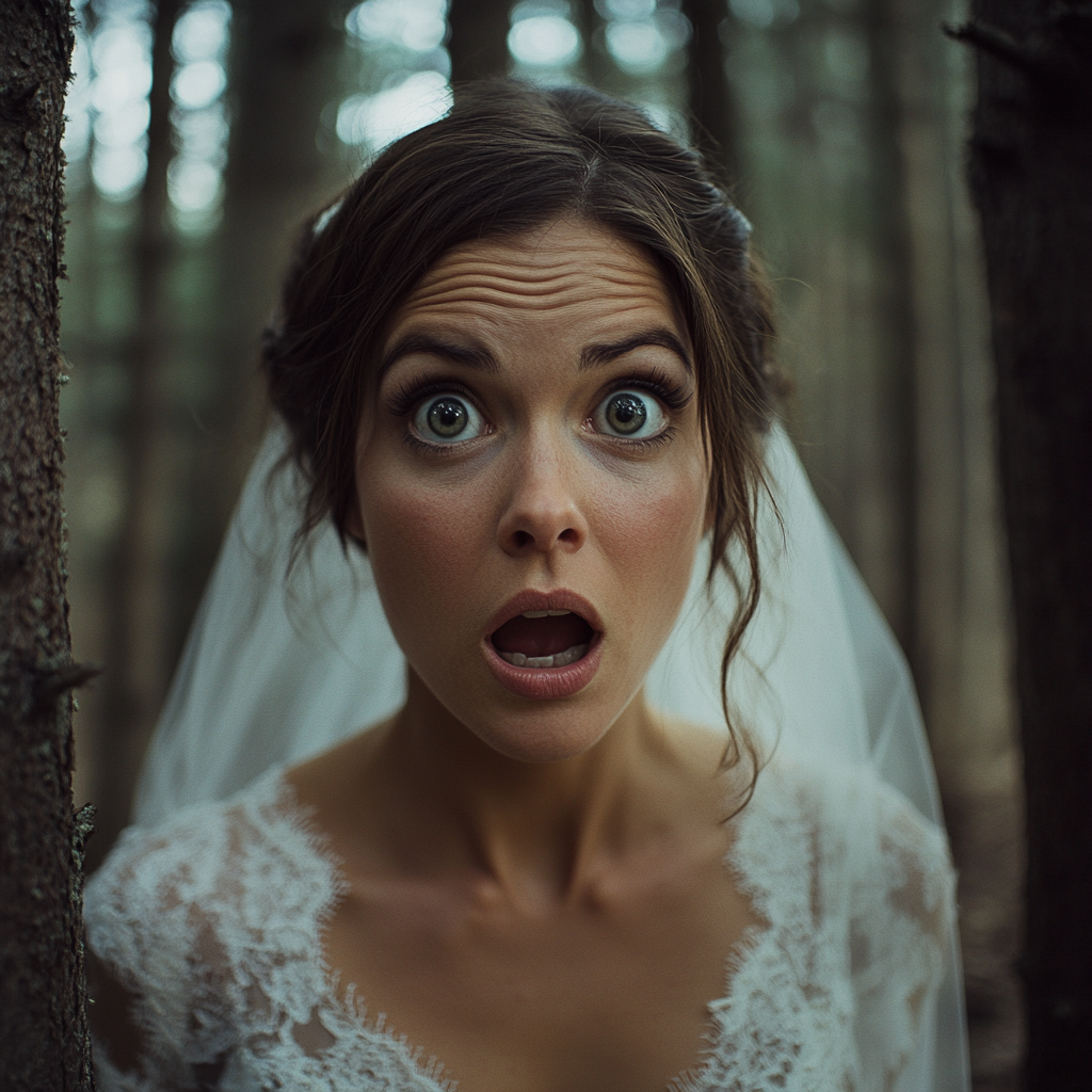 A woman in a wedding dress and veil | Source: Midjourney