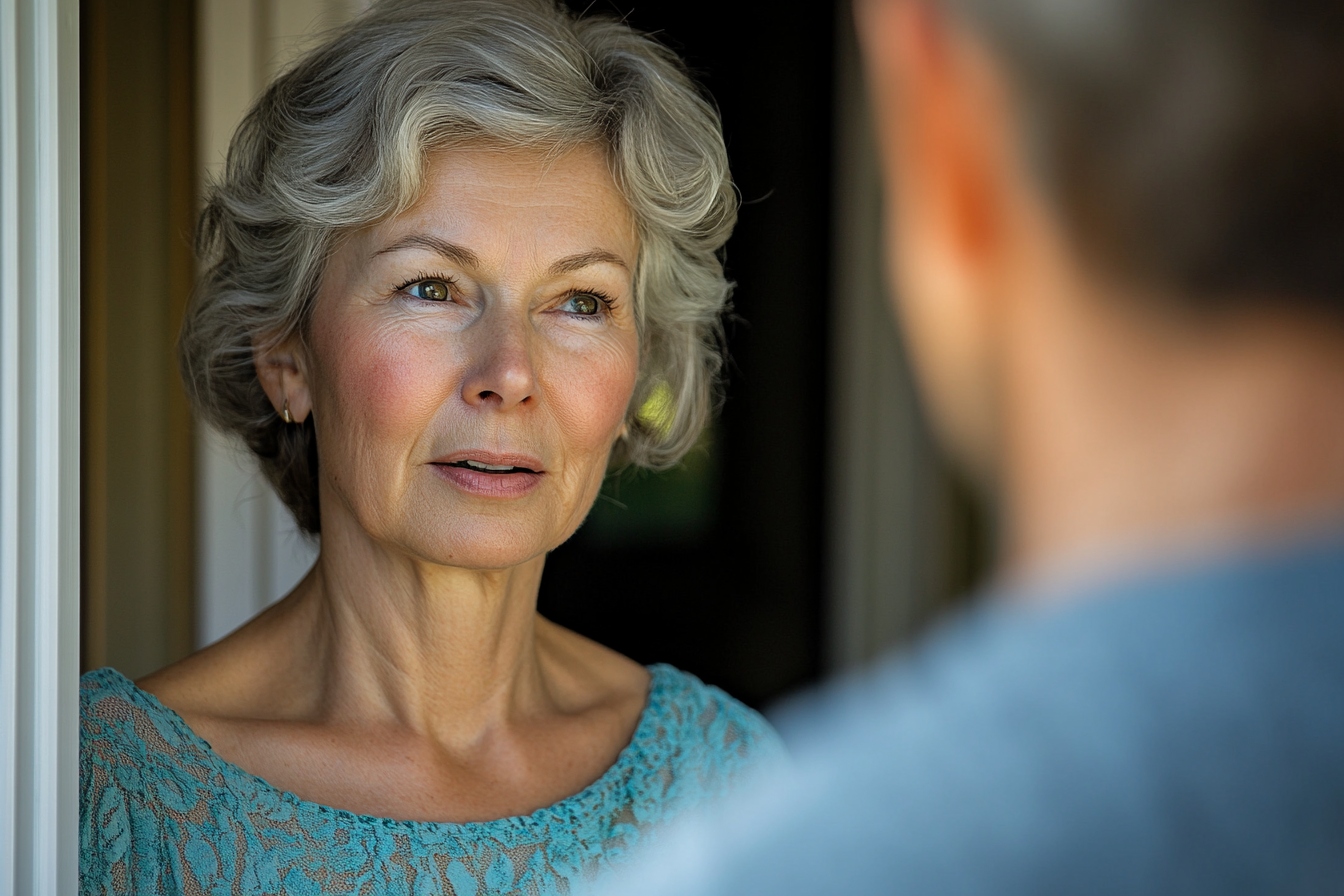 A woman talking to a man | Source: Midjourney