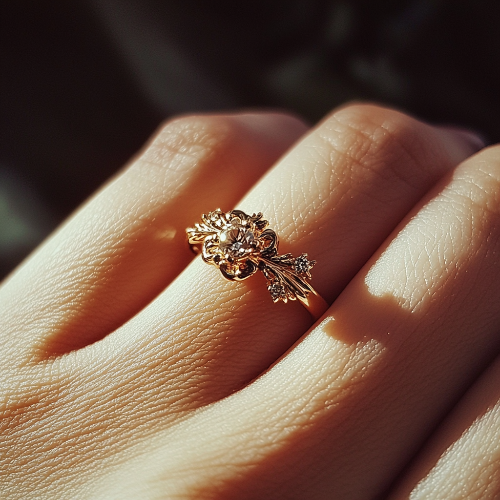 A woman's engagement ring | Source: Midjourney